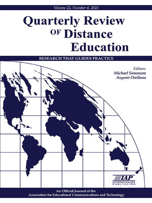 cover image of Quarterly Review of Distance Education, Volume 22 no. 4